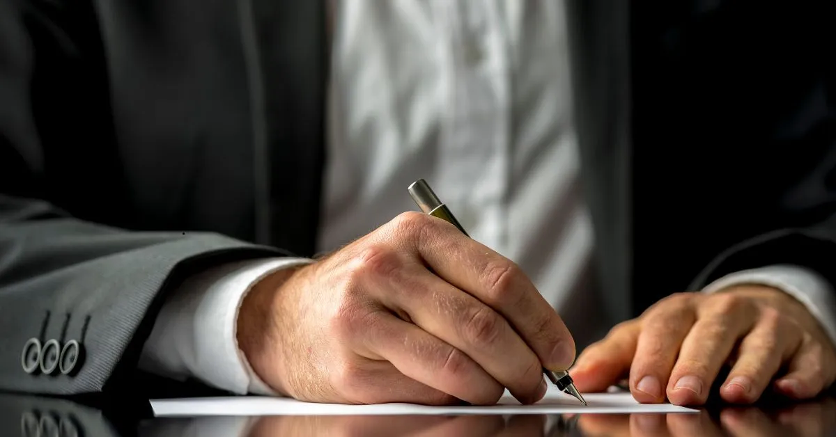 Testamento pode ser anulado assinatura de documento por homem em ambiente formal